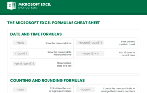 Excel Cheat Sheet